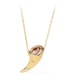 Brosway Collana FORTUNA acciaio e pvd oro con cornetto BFO02