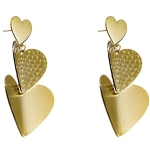 Brosway Orecchini HEART BEAT acciaio con cuori e pvd oro BHB21