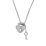 Brosway Collana LOVEKEY acciaio lucido cuore e chiave con swarovski BLV01